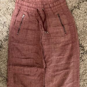 Athleta Rose Pink Relaxed Linen Pants